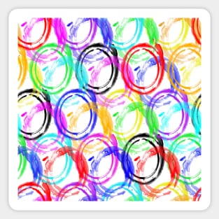 Brush strokes, neon colors Sticker